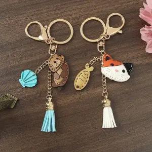 [하프클럽/]키홀더 애니멀 인기 베스트 2종세트 고양이 열