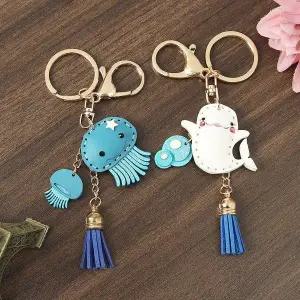 [하프클럽/]열쇠고리 물범 해파리와 2종세트 키홀더 베스트