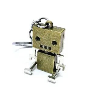 [하프클럽/]커플 키홀더 귀여운 로봇 인형 골드 우정 가방