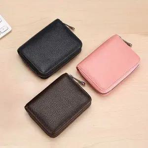 [하프클럽/]아코디언카드지갑 가죽 아코디언 데일리 심플 카드지갑