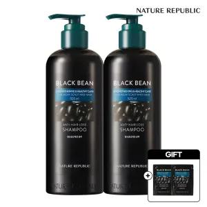 [네이처리퍼블릭/베스트] 블랙빈 탈모증상 개선 샴푸 520ml x 2개