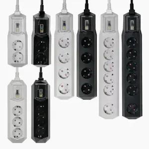 4000W 국산 누전차단 고용량 멀티탭 2구 3구 에어컨 세탁기 건조기 콘센트