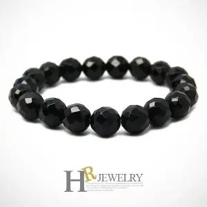 [호림쥬얼리]패션쥬얼리)예쁜(HR)커팅 블랙 오닉스 팔찌(10mm)
