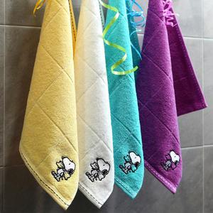 송월타월 스누피 왕리본 핸드타월 어린이집 네임택/고리