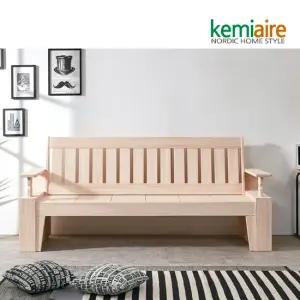 편백나무(무절)원목 3인용 쇼파 KMD-302