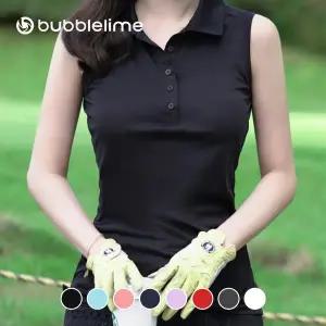 [버블라임] 폴리 UPF50+ 스포츠 민소매 폴로 티셔츠 골프 테니스 등산 요가복 빅사이즈_E06 B