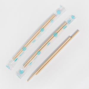 (KO) 175mm 블루스마일 OPP 개별포장 둥근 대나무 젓가락 1박스 1000개