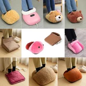 국내생산 포시즌 전기발난로 온열기 풋워머 발히터 보온 실내화 슬리퍼 사무실