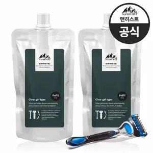 [맨허스트] 트러블없는 쉐이빙폼 쉐이빙젤 면도젤 면도크림 리필 250g×2개