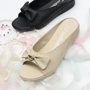 여성 리본슬리퍼 발편한 쿠션 실내화 발편한 사무실 슬리퍼 - 유니크 소프트