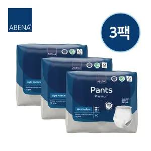 [아베나] 성인용기저귀 라이트 팬티 남녀공용 중형 15매x3팩