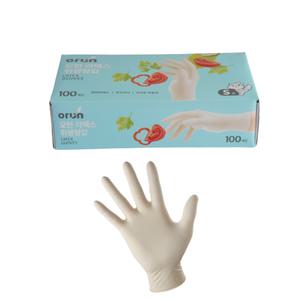 오런 라텍스 위생장갑 100매 S 소 니트릴 식품 위생 미용 장갑