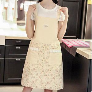 H형 방수 꽃무늬 앞치마 주방 카페 어린이집