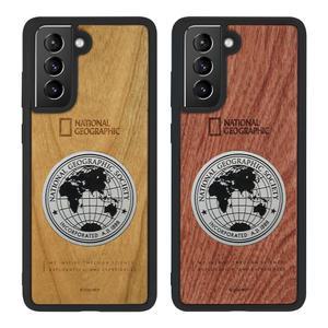 갤럭시S21울트라 내셔널지오그래픽 메탈데코 우드케이스