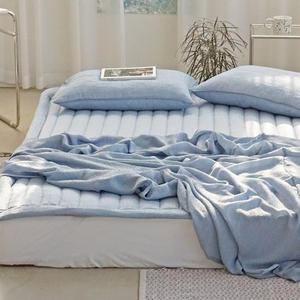 누비지오 모기퇴치 홑이불 + 베개커버 세트, 딥블루, Q