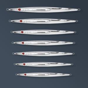 베이트샵 패스트 슬림 롱 크롬 메탈 지그 60g 80g 100g 160g 200g 250g 300g 갈치 방어 삼치 농어매탈