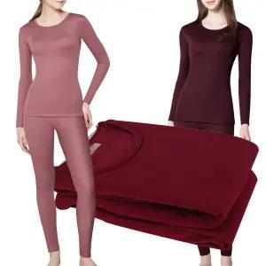 BYC 여성 단색 두꺼운 융기모 방한내복 상하세트 빅사이즈 110까지