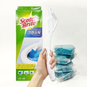 3M 스카치브라이트 크린스틱 핸들1입 + 리필4입 / 변기 크리너 변기솔 수세미