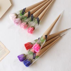 심플 한송이 비누장미 크라프트꽃다발 [8color]