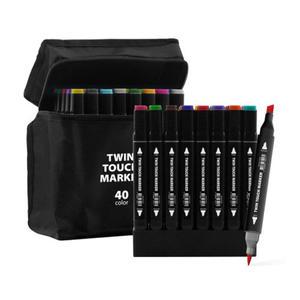 현대상사 트윈 터치 마카펜 천케이스 펜홀더 40색 디자인 드로잉 일러스트