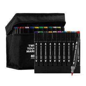 현대상사 트윈 터치 마카펜 천케이스 펜홀더 80색 디자인 드로잉 일러스트