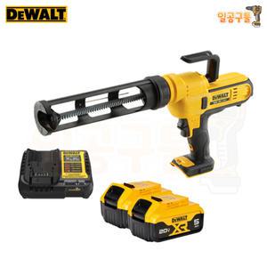 디월트 20V 충전 실리콘 건 DCE560P2 5.0Ah 배터리 2개 세트