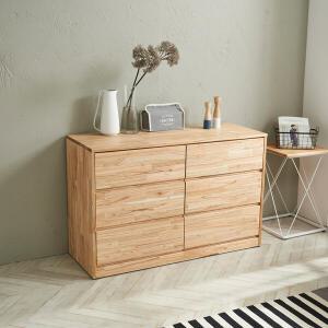 다미 참죽 원목 3단 와이드 서랍장