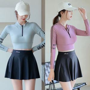 하이웨스트 집업 스포티 스카이 수영복 비치웨어 원피스수영복 M40