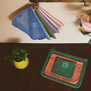 컬러팝 망사 파우치 3종 세트 /메쉬 /어린이집준비물/약 여벌옷 기저귀 /화장품