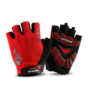 킹썰 스포츠 등산 자전거 반장갑 휴대폰터치가능, 여름, 레드, XXL, 1개
