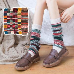 [기타]레트로 패턴 컬러 울 다리 발목 무릎 토시 레그워머 골지 니트 무늬 양모 니삭스 8종컬러 워머