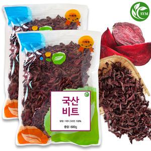 신영몰 국산 건조 레드비트 600g X 2개 총 1.2kg 슬라이스/절 국산 비트차