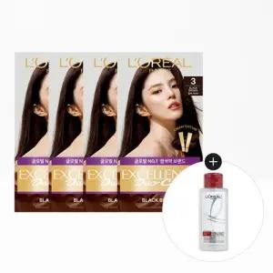 [로레알파리] 엑셀랑스 듀오크림 염모제 4개 세트+샴푸 미니 100ml(랜덤)