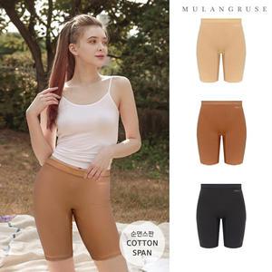 [물랑루즈] 여성 마이롱 면드로즈 팬티 (3매입) 속옷 원단밴드