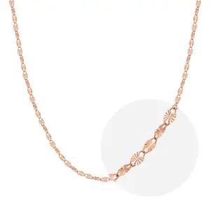 14K 아트 체인 목걸이 줄 핑크 골드 1.8mm