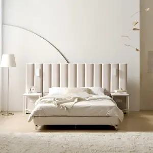 호텔식 프리미엄 블러썸 LED조명 기능성 패브릭 평상형 침대 LK (패널별도)