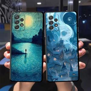 삼성 갤럭시용 소프트 커버 케이스, 별이 빛나는 밤 반 고흐 아트, A33, A23, A24, A54, A53, A52s, A72, A