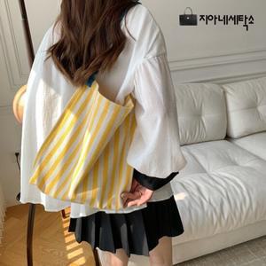 [지아네세탁소] 꼬불줄무늬백 숄더백 데일리 여성가방
