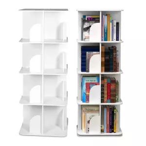 회전형 틈새 수납 책꽂이 1p 책장 사각 진열 360도 공간 활용 사이드 정리 4단