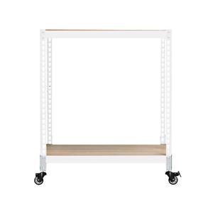 철제 조립식 강화 대형바퀴 이동식선반 2단 900 x 300 x 900