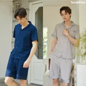 탐앤폴 썸머 남성 면스판 파자마 셋업 2SET(4종)(L01M)