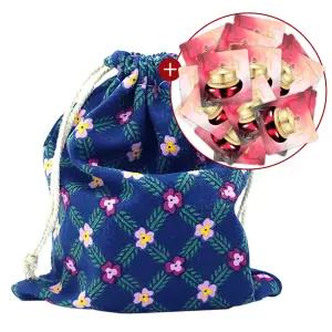 핸드메이드 복주머니파우치 (후 진율 아이크림 60매)곤색M