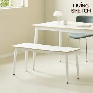 지바고 HPM 2인 사각 벤치 자작나무 엣지 식탁 긴의자