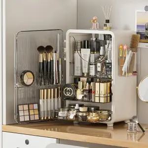 구디푸디 먼지차단 분리수납 템바보드 풀커버 화장품 대용량 소품 수납 보관 정리함