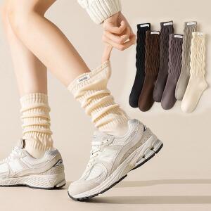 [홀리지]루루모 데일리 골지 루즈 니삭스 장목 양말