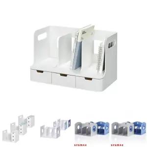 시스맥스 올리오책꽂이 3단 화이트/책꽂이/책꽃이/책상/북엔드/북앤드/미니/책보관/책상위/책장/책꼿이