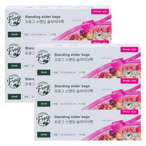 프로그 스탠딩 슬라이드 지퍼백 중형 15매입 x 6개