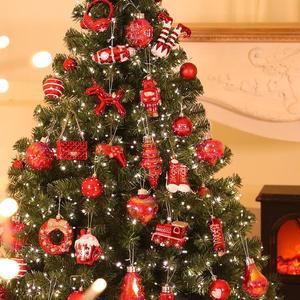 [조아트]크리스마스 트리 장식 오너먼트 코코트위드볼 장식세트 6P 4종