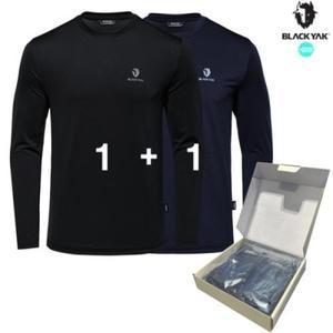 [롯데백화점]블랙야크 24FW 1+1긴발티셔츠 공용 긴팔 더블 에코 라운드티 1BYTSF4901 NW