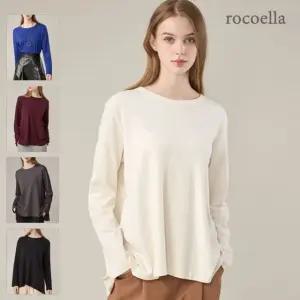 [로코엘라] 브렛 코튼 100 더블페이스드 여성 티셔츠